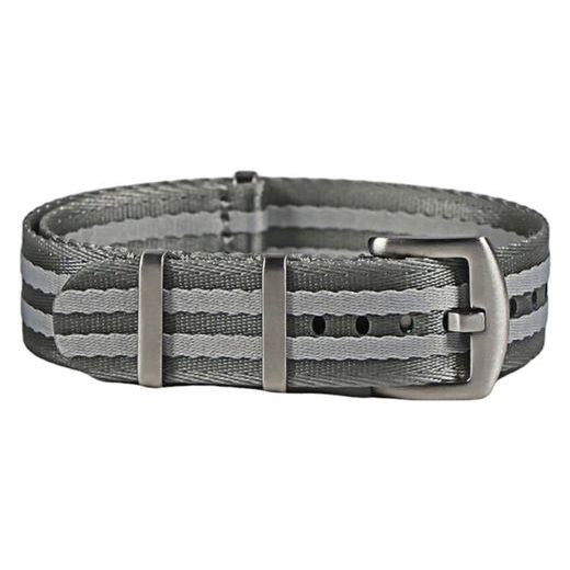 STRAP NATO SPORTS STRIPES, GREY-SILVER 22 MM - STRAPS - ACCESSORIES