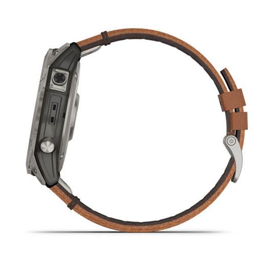 GARMIN FENIX 7X PRO SAPPHIRE SOLAR TITAN/ BROWN LEATHER BAND - 010-02541-19 - FENIX 7X - BRANDS