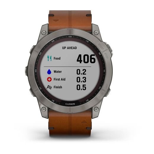 GARMIN FENIX 7X PRO SAPPHIRE SOLAR TITAN/ BROWN LEATHER BAND - 010-02541-19 - FENIX 7X - ZNAČKY