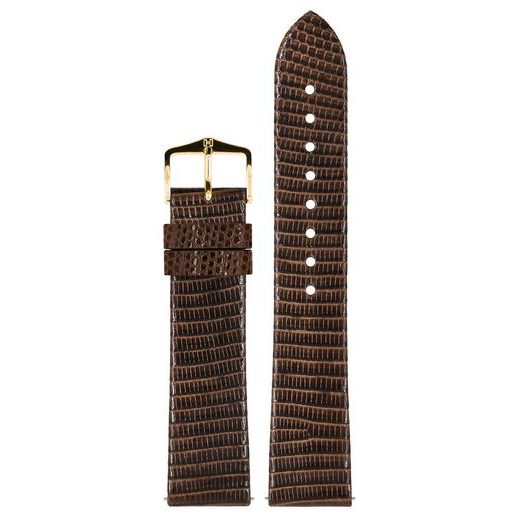 ŘEMÍNEK HIRSCH LIZARD CLASSIC - HNĚDÝ, LESK - STRAPS - ACCESSORIES