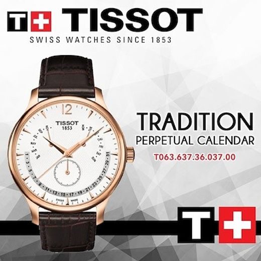 TISSOT TRADITION QUARTZ PERPETUAL CALENDAR T063.637.36.037.00 - TRADITION - ZNAČKY