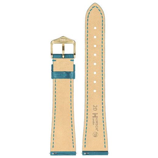 ŘEMÍNEK HIRSCH LONDON ALLIGATOR - TYRKYSOVÝ, MAT - ŘEMÍNKY - OSTATNÍ