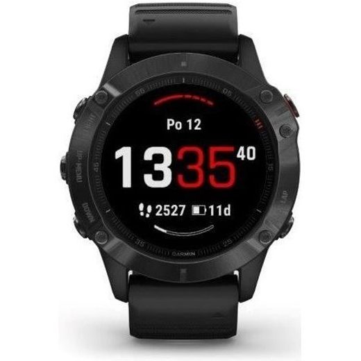 GARMIN FENIX6 PRO GLASS, BLACK/BLACK BAND (MAP/MUSIC) 010-02158-02 - GARMIN - ZNAČKY