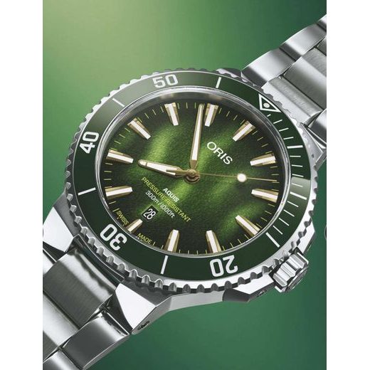 ORIS AQUIS DATE 41,5 MM KELP FOREST LIMITED EDITION 01 733 7787 4187-SET - AQUIS - BRANDS