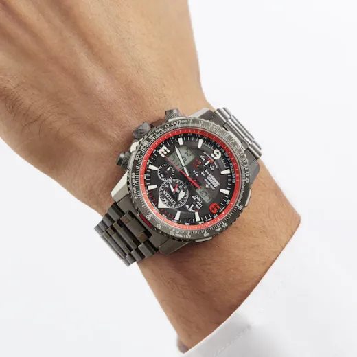 CITIZEN SKYHAWK A-T RED ARROWS BLACK LIMITED EDITION JY8087-51E - PROMASTER - BRANDS