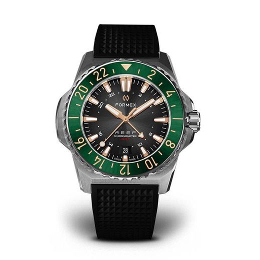 FORMEX REEF GMT AUTOMATIC CHRONOMETER BLACK DIAL WITH ROSE GOLD - REEF - BRANDS