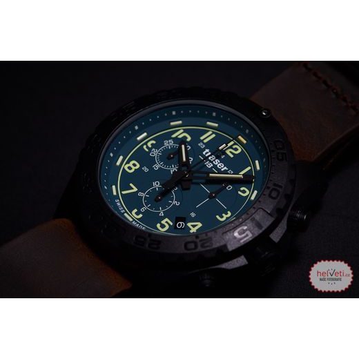 TRASER P96 OUTDOOR PIONEER EVOLUTION CHRONO PETROL, LEATHER - SPORT - BRANDS