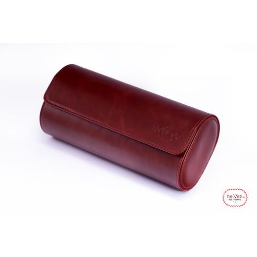 HELVETI LEATHER TRAVEL CASE (DARK BROWN) - WATCH BOXES - ACCESSORIES