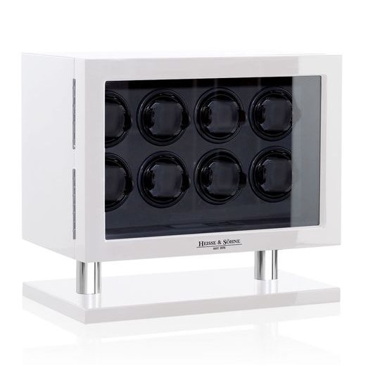 WATCH WINDER HEISSE & SÖHNE COLLECTOR 8 LCD WHITE 70019-105 - WATCH WINDERS - ACCESSORIES