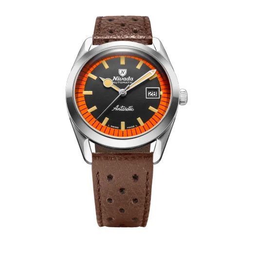 NIVADA GRENCHEN SUPER ANTARCTIC BLACK & ORANGE - 38 MM DATE - ANTARCTIC - ZNAČKY