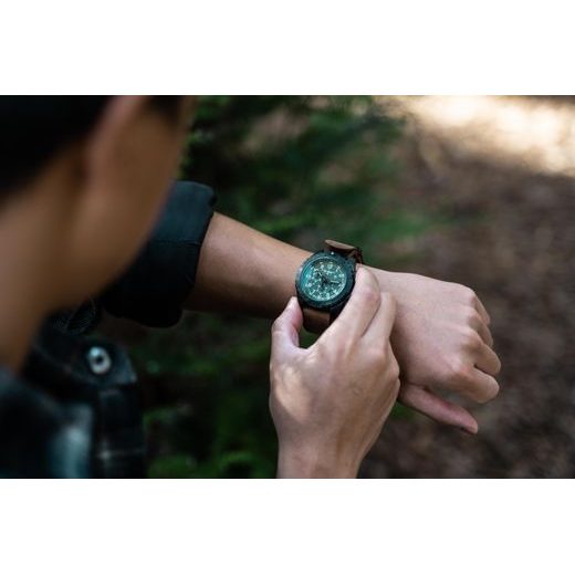 TRASER P96 OUTDOOR PIONEER EVOLUTION CHRONO GREEN LEATHER - SPORT - BRANDS
