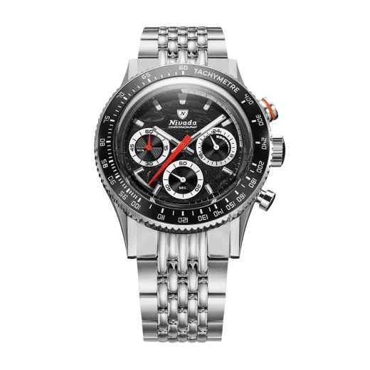 NIVADA GRENCHEN CHRONOKING MECAQUARTZ RACING BLACK - INTER. BEZEL - CHRONOMASTER - ZNAČKY