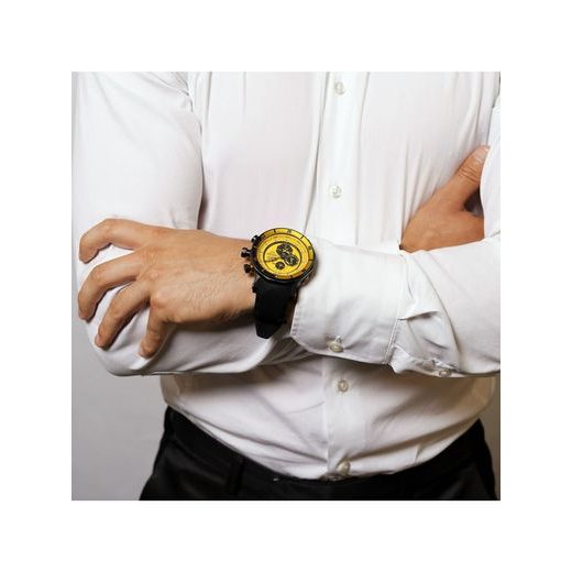 VOSTOK EUROPE LUNOCHOD-2 MULTIFUNCIONAL LINE YM86/620C504 - BLACK RUBBER STRAP - LUNOCHOD-2 - BRANDS