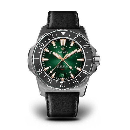 FORMEX REEF GMT AUTOMATIC CHRONOMETER GREEN DIAL WITH ROSE GOLD - REEF - BRANDS