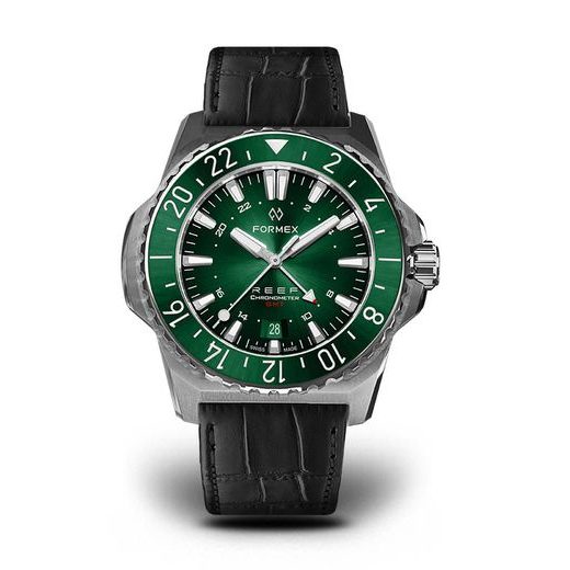 FORMEX REEF GMT AUTOMATIC CHRONOMETER GREEN DIAL WITH RED GMT - REEF - ZNAČKY