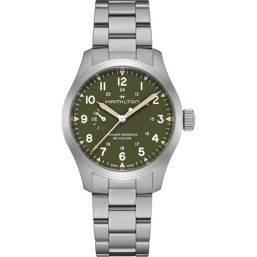 HAMILTON KHAKI FIELD MECHANICAL POWER RESERVE 40 MM H69509160 - KHAKI FIELD - ZNAČKY