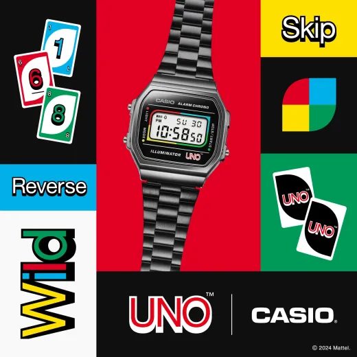 CASIO COLLECTION VINTAGE A168WEUC-1AER UNO™ COLLABORATION - CLASSIC COLLECTION - ZNAČKY