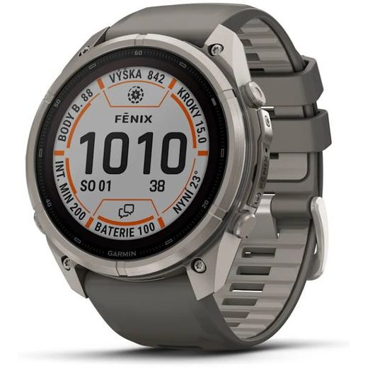 GARMIN FENIX® 9 PRO SOLAR INREACH - 51 MM, TITANIUM PEBBLE GRAY/SILVER GRAY 010-04339-01 - FENIX 9 PRO SOLAR INREACH - ROBNE MARKE
