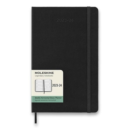 DIÁŘ MOLESKINE 2023-24 18MĚSÍČNÍ ČERNÝ- TÝDENNÍ - TVRDÉ DESKY - L 1206/5703817 - DIÁŘE A ZÁPISNÍKY - OSTATNÍ