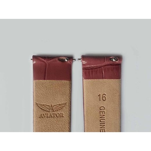 BORDEAUX LEATHER STRAP AVIATOR FOR DOUGLAS MOONFLIGHT V.1.33.2.265.4 - GOLD BUCKLE - STRAPS - ACCESSORIES