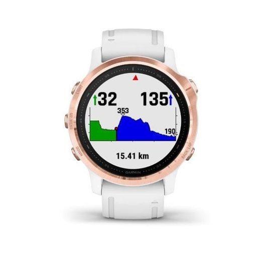 GARMIN FENIX6S PRO GLASS, ROSEGOLD/WHITE BAND (MAP/MUSIC) 010-02159-11 - GARMIN - ZNAČKY