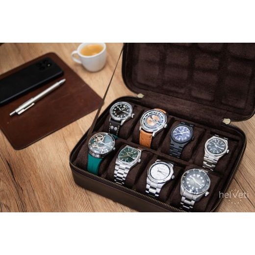 KOŽENÉ POUZDRO NA HODINKY HELVETI - BOXY NA HODINKY - OSTATNÍ