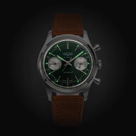 VULCAIN CHRONOGRAPH 70'S - GREEN - CHRONOGRAPH 1970'S - ZNAČKY