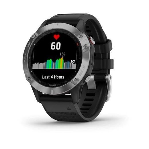 GARMIN FENIX6 GLASS, SILVER/BLACK BAND 010-02158-00 - GARMIN - ZNAČKY