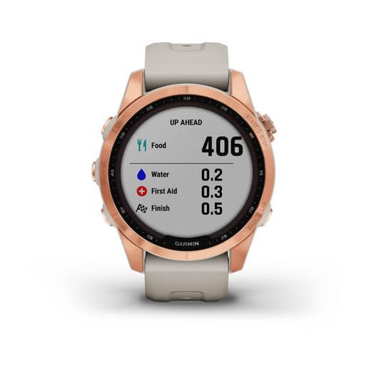 GARMIN FENIX 7S PRO SOLAR ROSE GOLD, SAND SILICONE BAND - 010-02539-11 - GARMIN - ZNAČKY