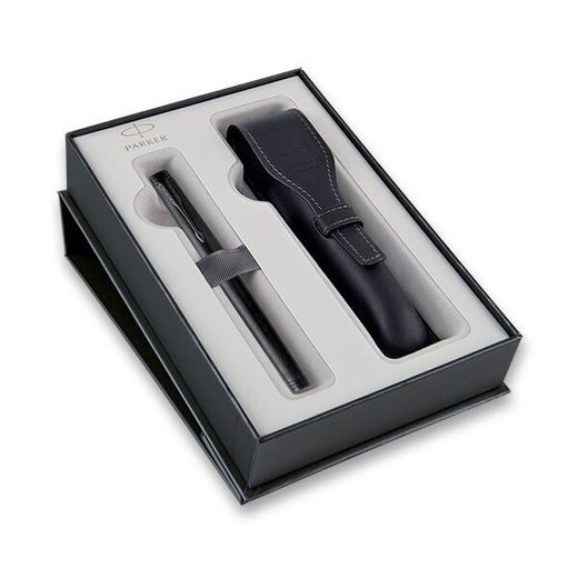 DÁRKOVÁ SADA PLNICÍ PERO PARKER PREMIER MONOCHROME BLACK PVD A POUZDRO 1502/7191431 - PENS SETS - ACCESSORIES