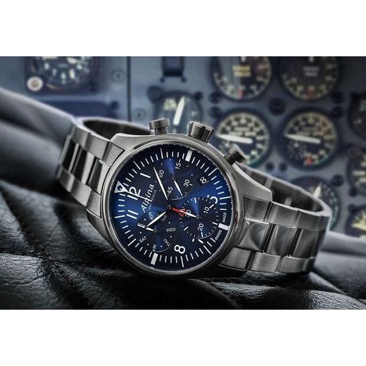 ALPINA STARTIMER PILOT CHRONOGRAPH QUARTZ AL-371NN4S6B - STARTIMER - ZNAČKY