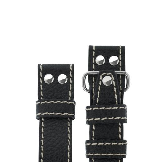 LEATHER STRAP JUNKERS 22MM - BLACK/PILOT - STRAPS - ACCESSORIES