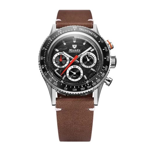 NIVADA GRENCHEN CHRONOKING MECAQUARTZ RACING BLACK - INTER. BEZEL - CHRONOMASTER - ZNAČKY