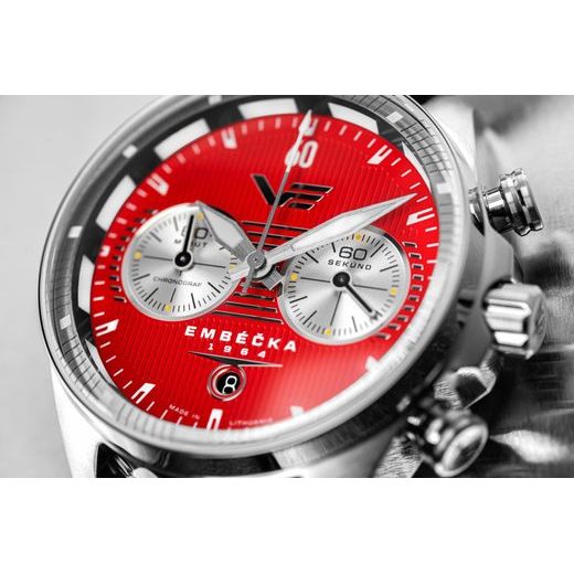 VOSTOK EUROPE LIMITED EDITION EMBÉČKA CHRONO LINE 6S21-325A492 - BROWN LEATHER STRAP - EMBÉČKA - BRANDS
