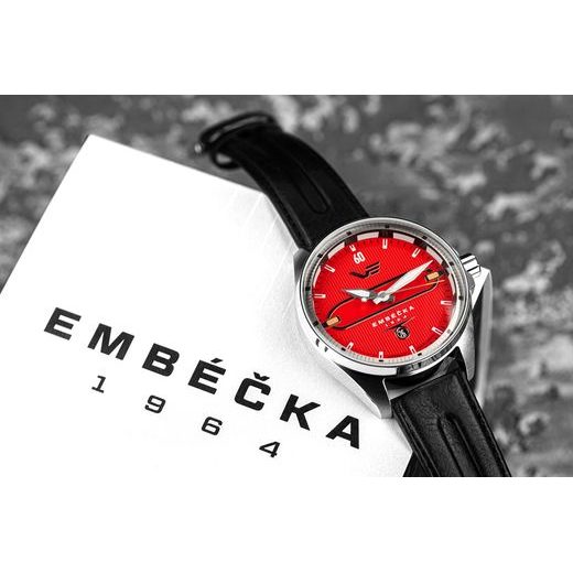 VOSTOK EUROPE LIMITOVANÁ EDICE EMBÉČKA AUTOMATIC LINE NH35-325A495 - BLACK LEATHER STRAP - EMBÉČKA - BRANDS