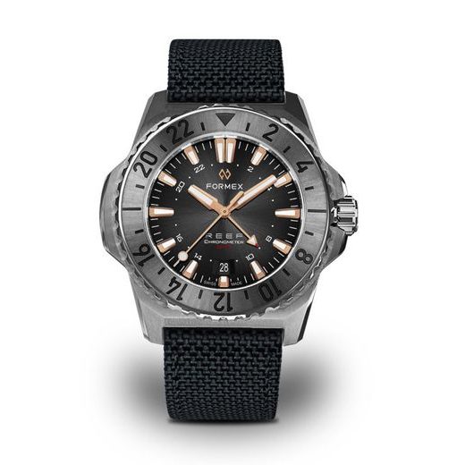 FORMEX REEF GMT AUTOMATIC CHRONOMETER BLACK DIAL WITH ROSE GOLD - REEF - BRANDS