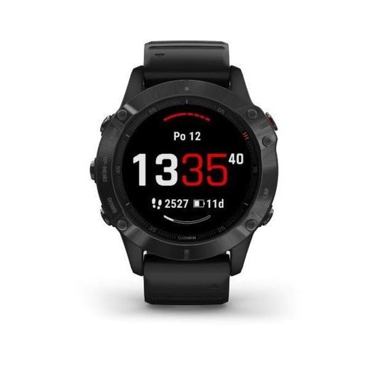 GARMIN FENIX 6 PRO GLASS, BLACK/BLACK BAND (MAP/MUSIC) 010-02158-02 - GARMIN - BRANDS