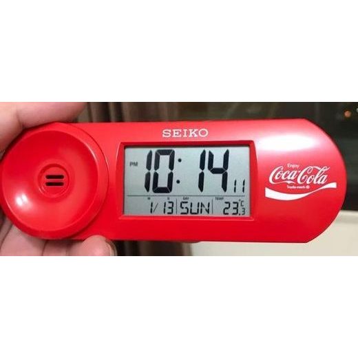 BUDÍK SEIKO COCA-COLA QHL902R - STOLNÍ HODINY - OSTATNÍ