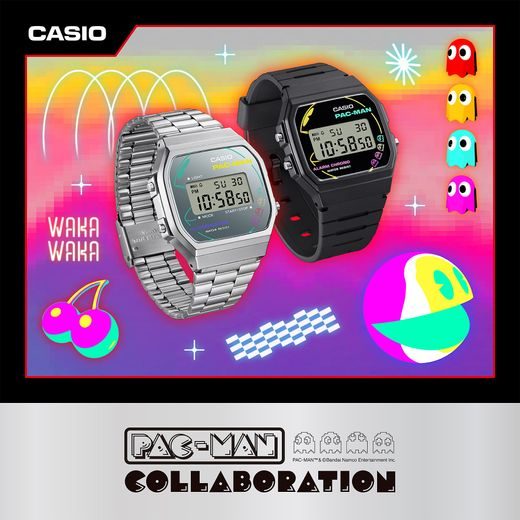 CASIO COLLECTION VINTAGE A168WEPC-7AER PAC-MAN COLLABORATION - CLASSIC COLLECTION - ZNAČKY