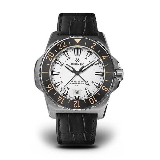 FORMEX REEF GMT AUTOMATIC CHRONOMETER WHITE DIAL WITH RED GMT - REEF - BRANDS