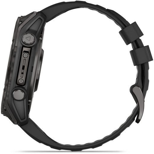 GARMIN FENIX® 8 – 51 MM, AMOLED SAPPHIRE, CARBON GREY DLC WITH BLACK/GREY SILICONE STRAP 010-02905-21 - FENIX 8 51MM - BRANDS