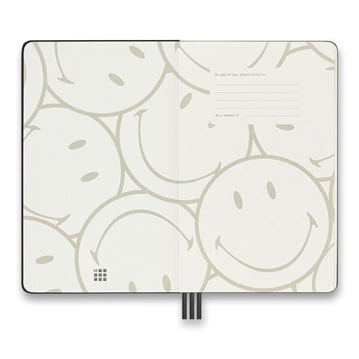 DÁRKOVÁ SADA DIÁŘ, ZÁPISNÍK A ROLLER MOLESKINE 2023 SMILEY - TVRDÉ DESKY - L, LINKOVANÝ 1331/1717001 - DIÁŘE A ZÁPISNÍKY - OSTATNÍ