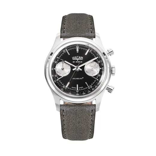 VULCAIN CHRONOGRAPH 70'S - BLACK / SILVER - CHRONOGRAPH 1970'S - ZNAČKY