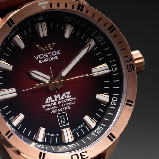 VOSTOK EUROPE ALMAZ AUTOMATIC LINE NH35-320B679 - ALMAZ SPACE STATION - ROBNE MARKE