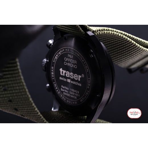 TRASER P67 OFFICER PRO CHRONOGRAPH GREEN NATO - HERITAGE - ZNAČKY