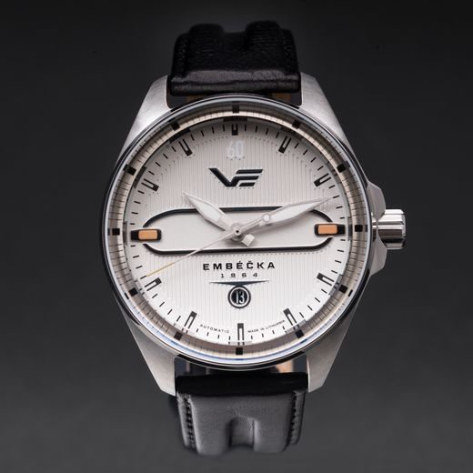 VOSTOK EUROPE LIMITED EDITION EMBÉČKA AUTOMATIC LINE NH35-325A494 - BLACK LEATHER STRAP - EMBÉČKA - BRANDS