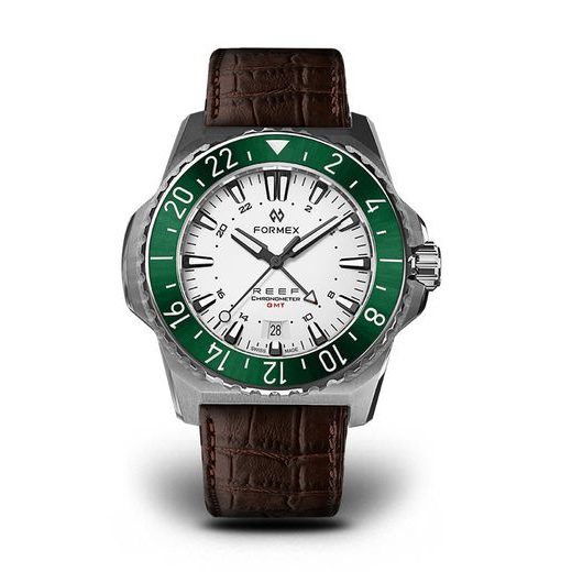 FORMEX REEF GMT AUTOMATIC CHRONOMETER WHITE DIAL WITH RED GMT - REEF - BRANDS
