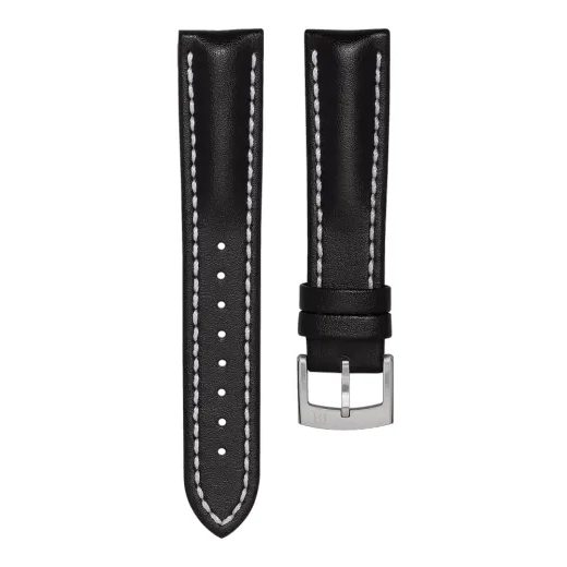 KOŽENÝ ŘEMÍNEK BIATEC | ČERNÝ Z TELETINY - 20 MM - STRAPS - ACCESSORIES