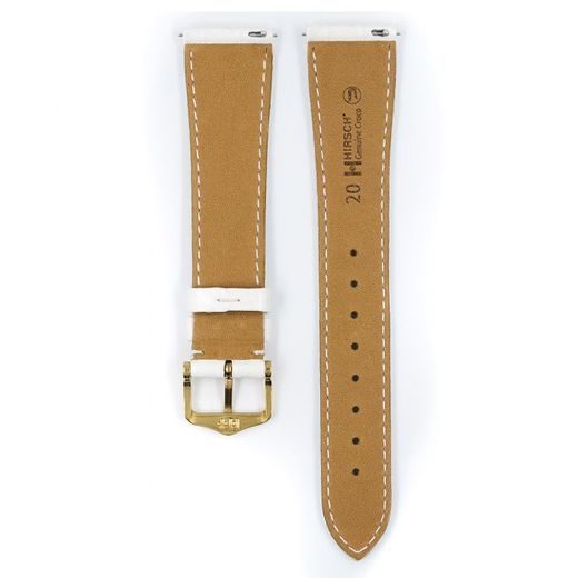 ŘEMÍNEK HIRSCH GENUINE CROCO 1 - BÍLÝ, LESK - STRAPS - ACCESSORIES