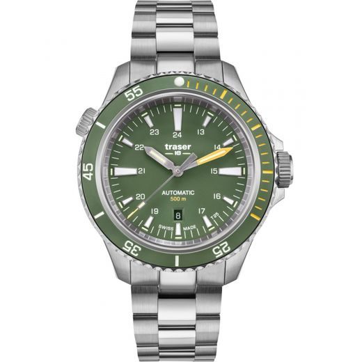 TRASER P67 DIVER AUTOMATIC GREEN SET STEEL AND RUBBER - HERITAGE - BRANDS
